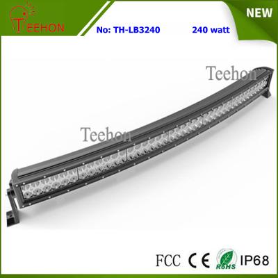 China 17600lm 240W Epistar Curved Dual Row 4X4 LED Light Bar for Dodge, Ford and Chevy Trucks for sale