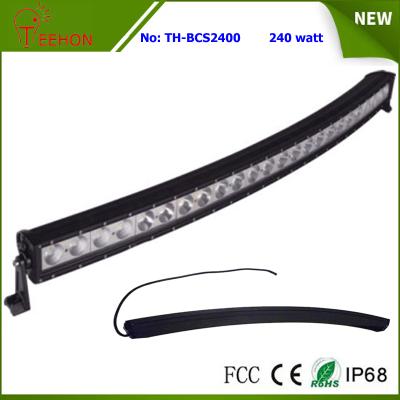 China 240 Watt 50 Inch Curved Single Row off-Road LED Light Bar for Fleet for sale