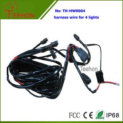 China Fireproof and Waterproof Wiring Harness with DT connectors for 4 LED Lights Simultaneously for sale