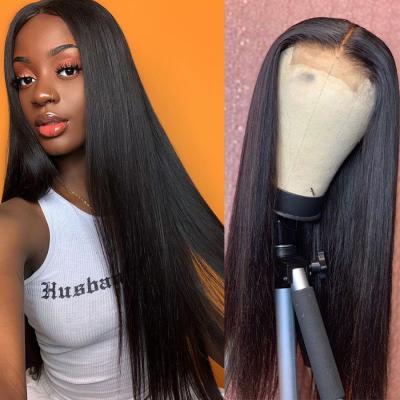 China 100% Remy Human Hair Lace Front Wigs 30 Inches 150% Density Virgin Brazilian Human Hair 4x4 HD Transparent Swiss Lace Natual Straight 100% Closure Wigs for sale