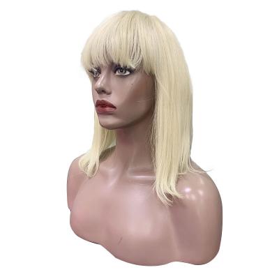 China 100% Remy Hair 613 Bob Wig Virgin Hair Cuticle Aligned Brazilian Virgin Remy Hair Wig Full Machine Made Blonde Bob Wigs Glueless 613 for sale