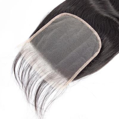 China 100% Brazilian Remy Human Hair Brazilian Straight Hair 4x4 Lace Up Closure 13x4 Natural Black Virgin Hair Frontal Cuticle Aligned Virgin Hair Headband for sale