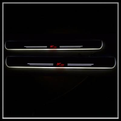 China Illuminated LED Door Sill LED moving door scuff for KIA K3 K3S LED door sill plate light for sale