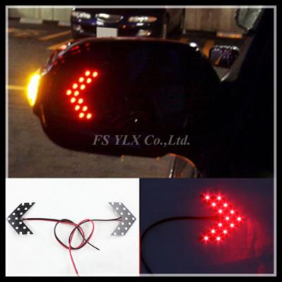 China Car LED Side Mirror Guide Light Turn Signal Arrow Light 14 SMD LED Mirror Arrow Light for sale