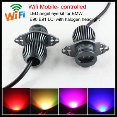 China RGBW Cree 20W LED Angel Eye Light Halo Lamp marker For BMW E90 E91 LCI Halogen Headlight for sale