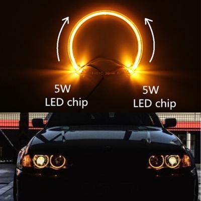 China Yellow 131mm LED guide light LED angel eyes for BMW E38 E39 E36 E46 LED headlight halo ring for BMW LED angel eyes en venta