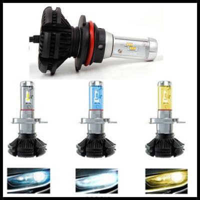 China X3 Fanless 6000LM 50W  ZES H4 9004 9007 H13 hi/lo beam LED headlight Car Auto LED DRL fog head light bulb for sale