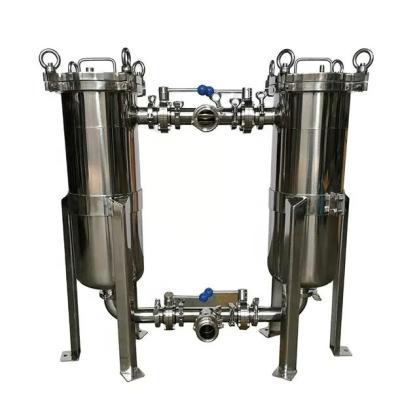 China 2021New technology pharmaceuticals industry sanitary water duplex water filter system stainless steel filter housing for sale