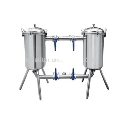 China Industrial High Quality 304 Stainless Steel Filtration System Cassette Type Sanitary Double Filter 304 for sale