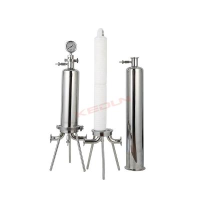 China Industrial Water Filtration 10 Inch Stainless Steel Filter Cartridge Single Core Housing For Filtration for sale