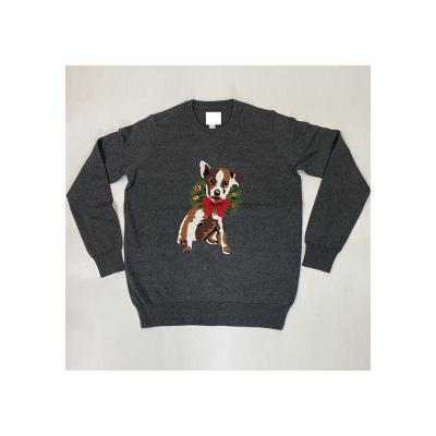 China Breathable Simplicity Cartoon Printing Modern Animal Crewneck Sweater Long Sleeve Sweater for sale