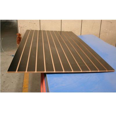 China 18mm Thickness Moisture Proof Wholesale Melamine Black MDF Slatwall For Retail Store for sale