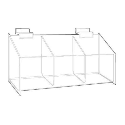 China Simple Design Clear Acrylic Retail Store Slatwall Bins For Candy for sale