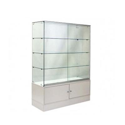 China Museum Free Standing White Boutique Wooden Display Cabinet For Laptops for sale