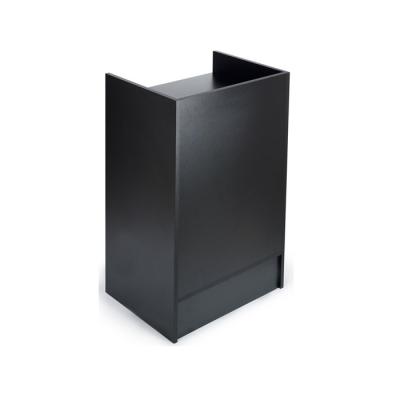 China Free Standing Black MDF Retail Cash Register Counter For Shop And Store for sale