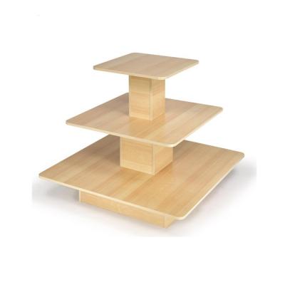 China Free Standing Customize MDF Shoes Square Retail Store Product Display Table for sale