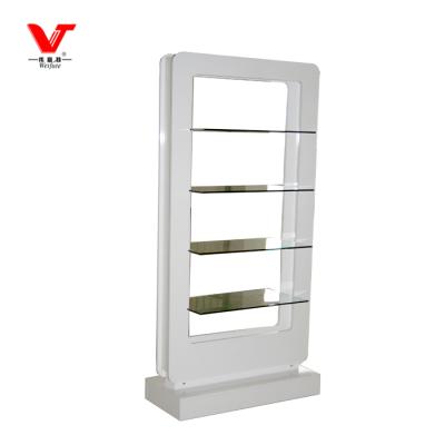 China Free Standing Custom Make Island Free Standing Cosmetic Glass Display Unit for sale