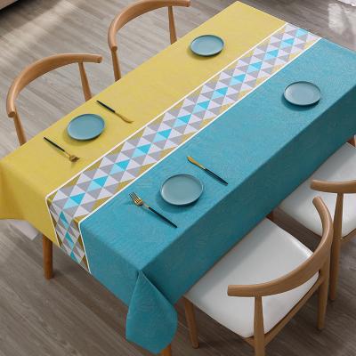 China Waterproof, oil-proof, scald-proof and no-wash tablecloths high quality PVC waterproof lace factory wholesale for sale