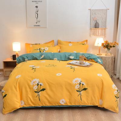 China Factory wholesale cotton four-piece suit sheet comforter cover and pillowcase anti-static beding for sale