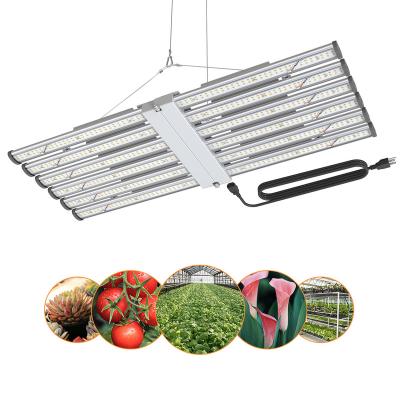 China RJ Controller Custom Foldable Full Spectrum 640w 800w 1200w LED Dimming Button Or Grow Light 600w Hydroponics for sale