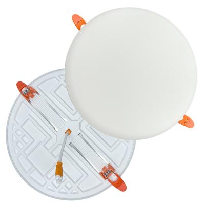 China Modern Office 3D Ceiling Panel Downlight Indoor Lamp Recessed Frameless 10W 18W 24W 36W 30x30cm Square LED Wall Panel Light for sale