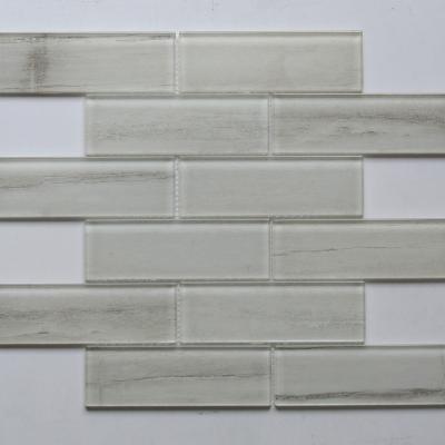 China Modern Parquet Wall Decoration Bathroom Hotel 8mm Subway Mosaic Slab Laminated Glass for sale