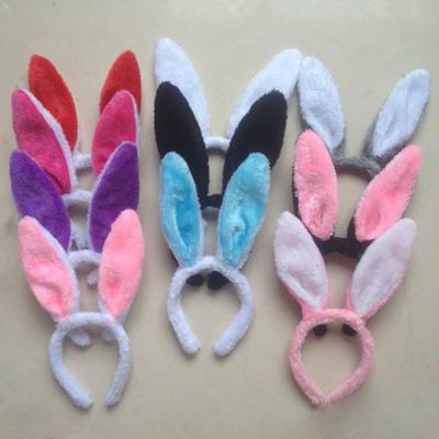 China Cute Soft Plush Easter Bunny Ear Hair Led Circle for sale