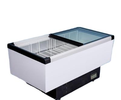 China Large Capacity Single-temperature AuchMc AM-C260 Sushi Showcase Led Horizontal Seafood Display Freezer for sale