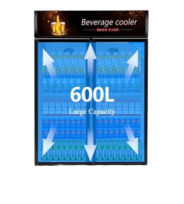 China Direct Single-temperature AuchMc AM-G255 Refrigerator Beverage OEM Factory Price Cooling Three Door Large Capacity Beverage 880L Cooler Commercial Cold Fridge for sale