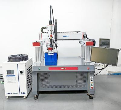 中国 1000W Spot Welding Machine Gantry Automatic Continuous Lithium Ion Battery Fiber Laser Welding Machine 販売のため