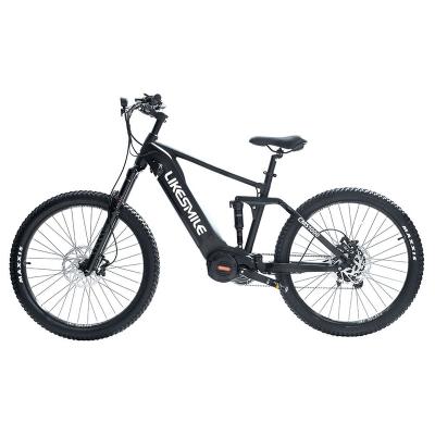 China Hot Sale 48v 1000w Aluminum Alloy Mountain Bike Electric Hybrid Bike Fat Full Tire Suspension Ebike With Throttle for sale