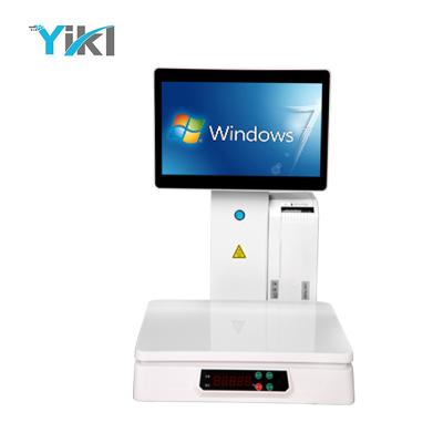 China SDK Cashier weighing machine weight POS scale combined with label machine electronic supermarket balance touch POS system for sale