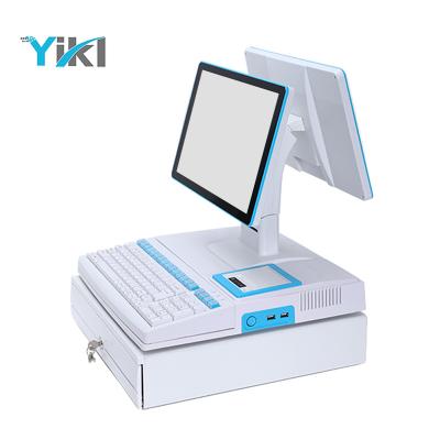 China High Quality SDK Cash Drawer Double Screen Register Commercial Supermarket POS Machine for sale