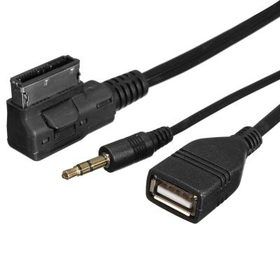 China Multimedia 2 in 1 AUX audio cable. car usb port for Audi A6L A8L Q7 A3 A4L A5 A1 S5 Q5 for sale