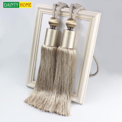 China 2021 Curtain Accessories Handmade Tassel Tassel Fringe Trimmings Tassel Tie Backs Handmade Tassels For Curtain for sale