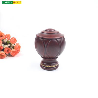 China New design durable and popular classic round shape curtain rod finial curtain accessories for sale