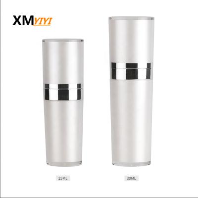 China 15ml/30ml Skin Care Acrylic Bottles Personal Care Lotion Bottle Packaging Container High Quality White Plastic Acrylic Cream Cosmetics Bottles for sale