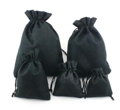 China CANDY 7*9cm 8*10cm Empty Candy Storage Drawstring Bag Packaging Bag Black 13*18cm for sale