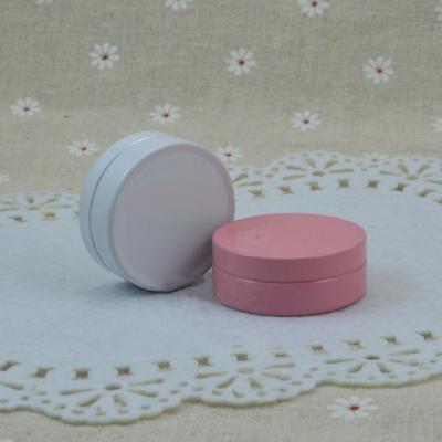 China Recyclable cute empty small white 10g/pink diy directly make up cover metal ointment cream jars cosmetic aluminum jar for sale