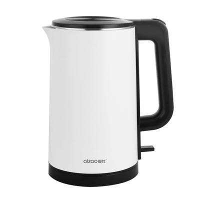 China 360 Degree Base Electric Kettle Automatic Closing Double Wall Rotation Cold Touch With New Knob Double-Layer Color Steel Anti-scald Electric Kettle for sale