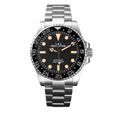 China Automatic Date Watch For Men NH35/38 Custom Bezel Submarine GMT Logo 40mm Sapphire Glass Stainless Steel Automatic Mechanical Wristwatches for sale