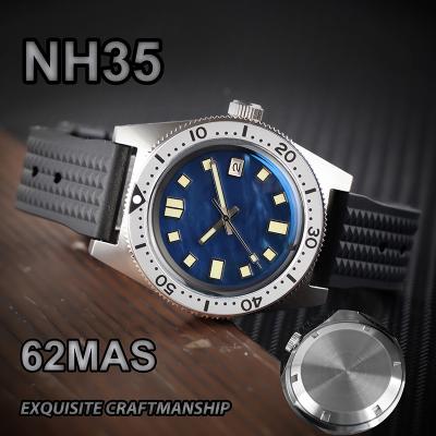 China Automatic Date Watch For Men 62MAS NH35 Sapphire Glass Green Luminous Automatic Movement Stainless Steel Waterproof Mechanical Wristwatches for sale