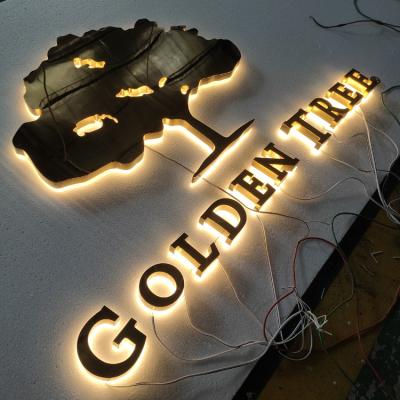 China Customized high quality buildings sign board3d backlit led light for company signboard or house numbers for sale