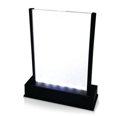 China Static Color Or Changing Color Customized Illuminated Lighting Restaurant Menu Rack for sale