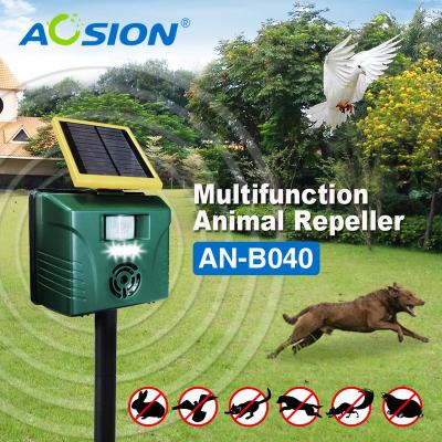 China Sustainable Solar Powered Ultrasonic Cat God Bird Reflector And Animal Scarer Netting for sale