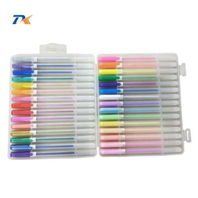 China office & School Pen Wholesale Supply Customized Plastic 30 Color Gel Ink Pen Set 24ct Gel Pens With Plastic Case for sale