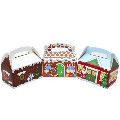 China Gift & Craft Customize 3D Christmas Treat Boxes For Holiday Christmas Candy GiftFavor BoxesCookie Boxes for sale