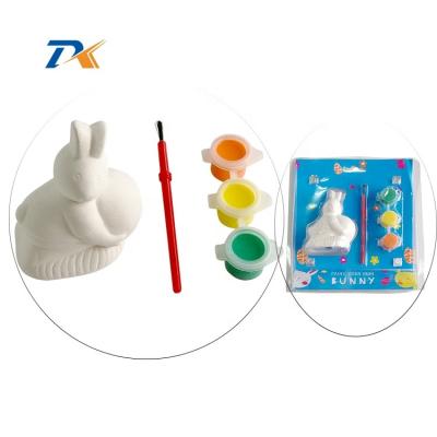 China Hot Selling Personalized Easter Handmade Ceramic Painting Kits 12.5*10*4cm for sale