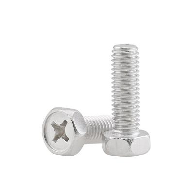 China GB29 Cross Recessed Hexagon Head Bolt Cross Socket Hex Screws Hexagon Bolts With Cross Recess On Head for sale