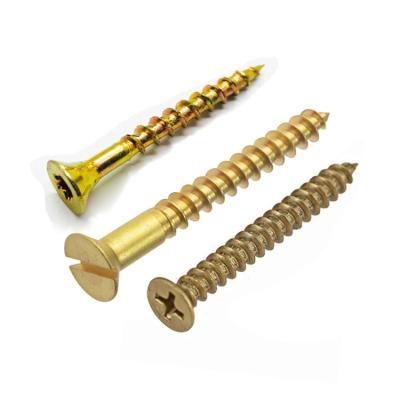 China Brass Wood Screw Brass Slotted Head Wood Screw Brass Torx Flat Head Wood Screws for sale